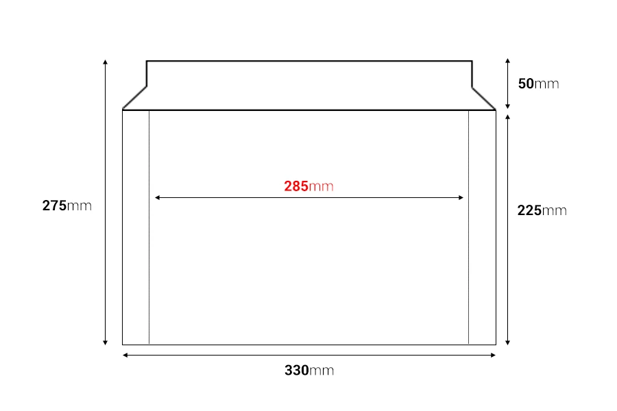 Χάρτινος φάκελος 320x225 mm (κατάλληλος για μέγεθος Α4) με ενσωματωμένη ταινία σφράγισης - 10 τμχ