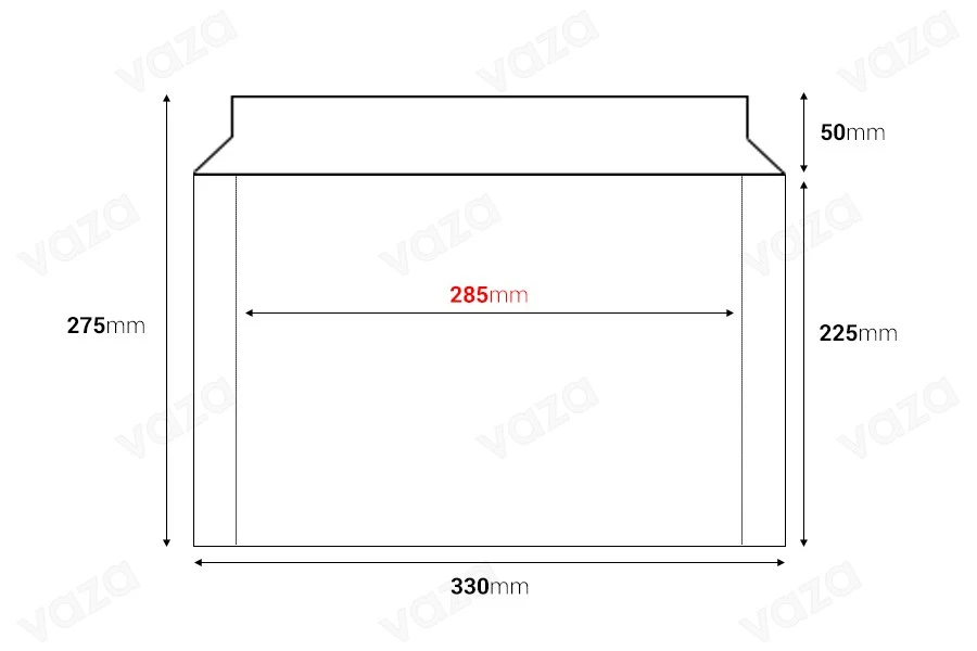 Χάρτινος φάκελος 320x225 mm (κατάλληλος για μέγεθος Α4) με ενσωματωμένη ταινία σφράγισης - 10 τμχ Χάρτινος φάκελος 320x225 mm (κατάλληλος για μέγεθος Α4) με ενσωματωμένη ταινία σφράγισης - 10 τμχ-εικόνα_διαστάσεις