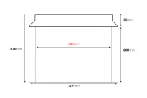 Busta in carta 345x280 mm con nastro sigillante integrato - 10 pz