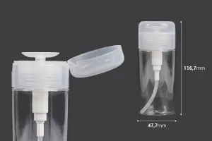 Plastikflasche 120 ml mit Pumpspender für Demaquillage - 12 Stk-2