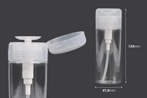 Plastikflasche 150 ml mit Pumppumpe für Aceton - 12 Stk-2