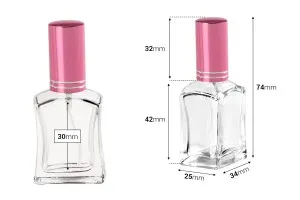 Flacon de parfum 15 ml en verre avec vaporisateur et bouchon en aluminium en différentes couleurs - 6 pcs-2
