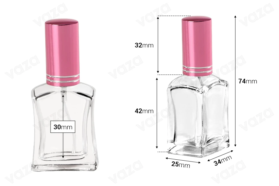 15ml Parfümflasche mit Aluminiumdeckel in verschiedenen Farben - 6 Stk-bildabmessungen