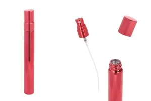 Flacon de parfum de 10 ml en verre rouge avec vaporisateur et revêtement en aluminium - 6 pcs-1