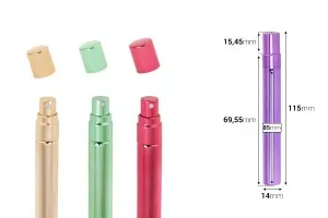 Flacon de parfum de 10 ml en verre avec vaporisateur et revêtement en aluminium (couleur mélangée) - 6 pcs-2