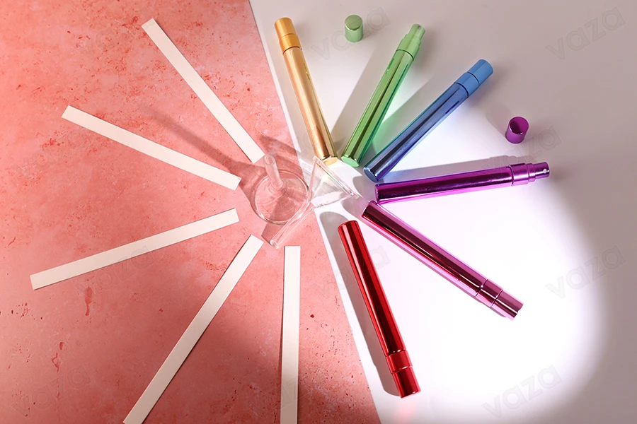 10ml aluminum coated glass perfume atomizer - available in a package with 6 pcs in different colors. 10ml aluminum coated glass perfume atomizer - available in a package with 6 pcs in different colors.-image_group