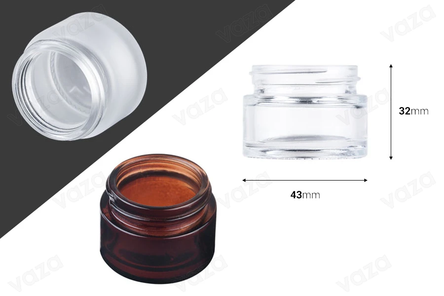 Βαζάκι γυάλινο 15 ml για κρέμα - χωρίς καπάκι Βαζάκι γυάλινο 15 ml για κρέμα - χωρίς καπάκι-εικόνα_διαστάσεις