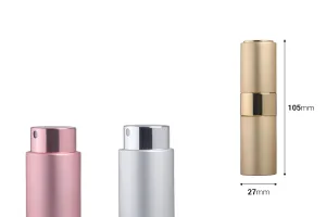 Flacon de parfum en vaporisateur de 15 ml en aluminium de différentes couleurs MAT-2