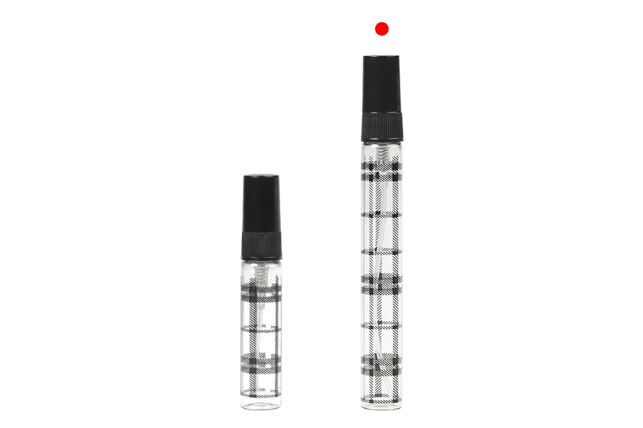 Γυάλινο μπουκαλάκι 10 ml με πλαστικό σπρέι και καπάκι - 6 τμχ Γυάλινο μπουκαλάκι 10 ml με πλαστικό σπρέι και καπάκι - 6 τμχ