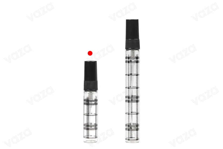 Glass bottle 5 ml with plastic spray and cap - 6 pcs Glass bottle 5 ml with plastic spray and cap - 6 pcs-image_group