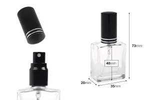10 ml glass perfume bottle with spray and aluminum cap in various colors-2