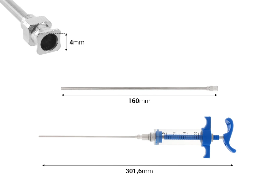 Σύριγγα πλαστική 20 ml πολλαπλών χρήσεων με μεταλλική βελόνα 160 mm Σύριγγα πλαστική 20 ml πολλαπλών χρήσεων με μεταλλική βελόνα 160 mm