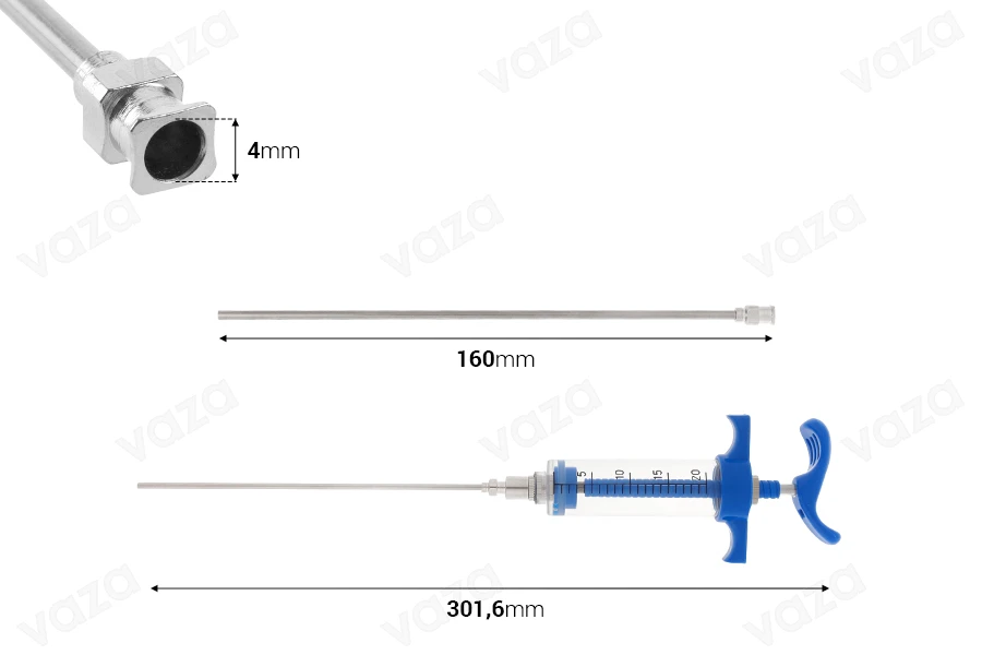 20 ml multi-purpose plastic syringe with needle 160 mm-image_dimensions