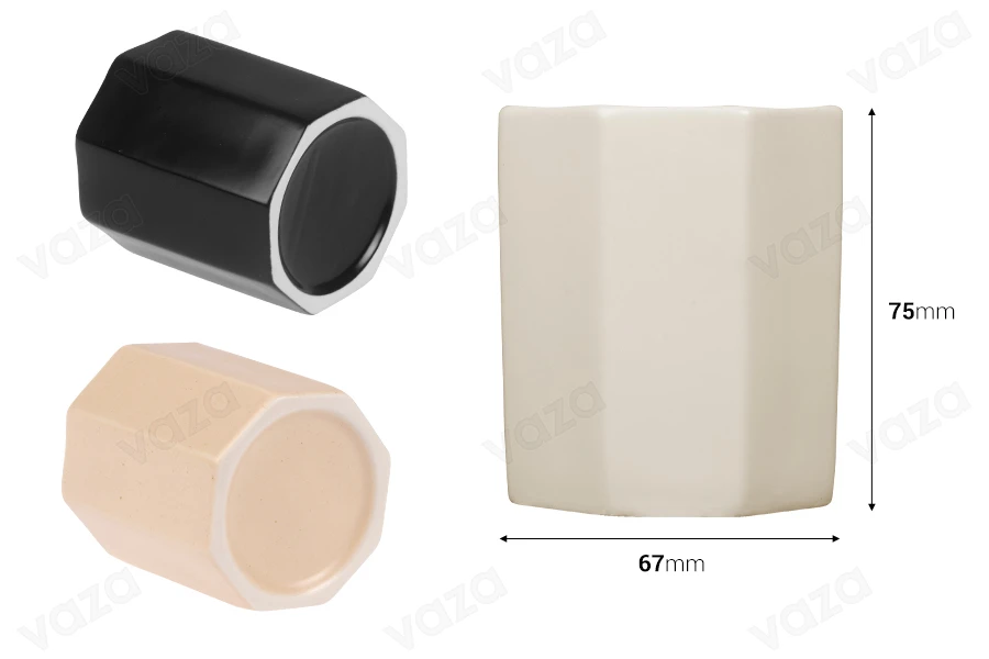 Κεραμικό βάζο για κερί 67x75 mm σε διάφορα χρώματα Κεραμικό βάζο για κερί 67x75 mm σε διάφορα χρώματα-εικόνα_διαστάσεις