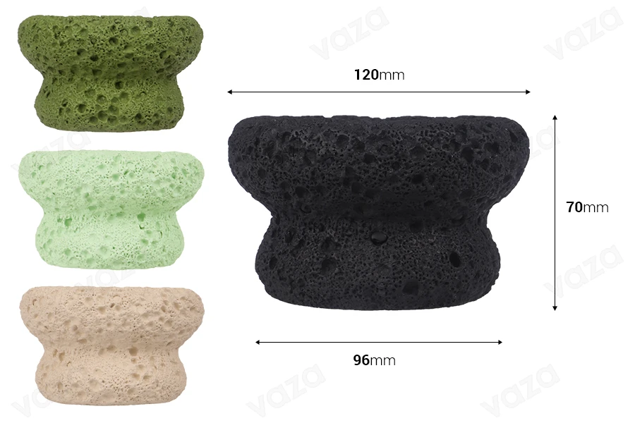 Διακοσμητικό βάζο από τσιμέντο 120x70 mm σε διάφορα χρώματα-εικόνα_διαστάσεις