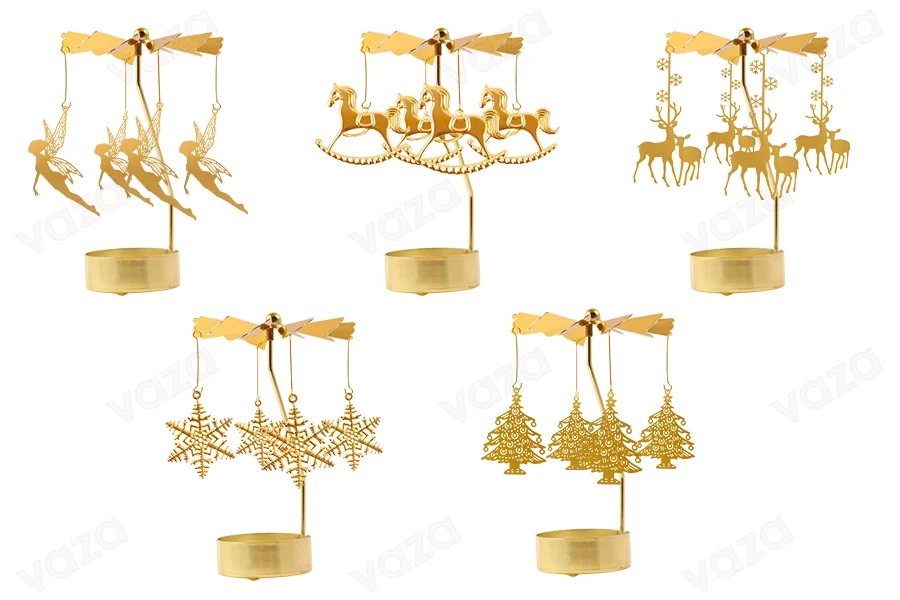 Spinning tea light candle holder available in various designs (holder diameter 45 mm)-εικόνα_προϊοντική