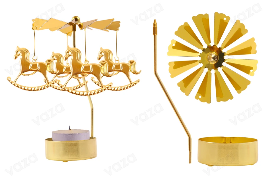 Spinning tea light candle holder available in various designs (holder diameter 45 mm)-εικόνα_σύνθεση
