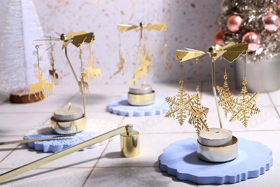 Spinning tea light candle holder available in various designs (holder diameter 45 mm)-εικόνα_σύνθεση