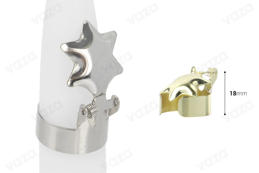 Éteignoir automatique en métal pour bougies en forme d'étoile, disponible en couleur or ou argent Éteignoir automatique en métal pour bougies en forme d'étoile, disponible en couleur or ou argent-photo_dimensions