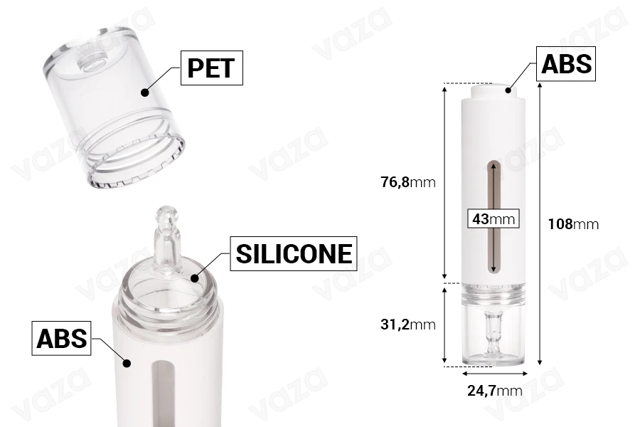 Flacon plastique (PET) 15 ml avec compte goutte pompe à pression pour sérum Flacon plastique (PET) 15 ml avec compte goutte pompe à pression pour sérum-photo_dimensions