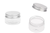 Διάφανο PET βαζάκι 30ml με ασημί καπάκι αλουμινίου και εσωτερικό παρέμβυσμα - 12 τμχ Διάφανο PET βαζάκι 30ml με ασημί καπάκι αλουμινίου και εσωτερικό παρέμβυσμα - 12 τμχ