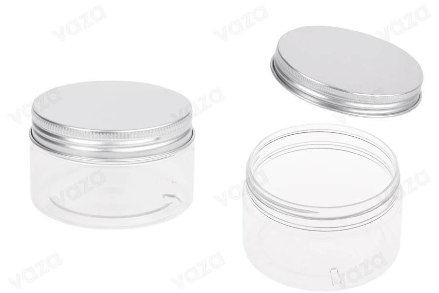 Transparente Pet-Dose 100ml mit Alu- Deckel und innerer Abdichtscheibe Transparente Pet-Dose 100ml mit Alu- Deckel und innerer Abdichtscheibe-produktbild