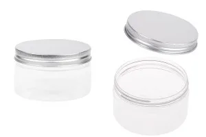 Transparent 200ml PET jar with aluminum cap and sealing disc-1