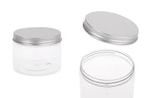 Διάφανο PET βαζάκι 300ml με ασημί αλουμινένιο καπάκι με παρέμβυσμα - 6 τμχ Διάφανο PET βαζάκι 300ml με ασημί αλουμινένιο καπάκι με παρέμβυσμα - 6 τμχ