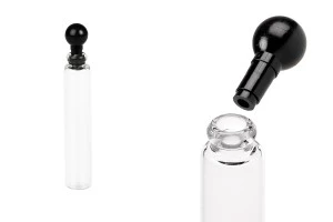 Glastesterflasche 1 ml mit Kunststoffverschluss - 100 Stk-1