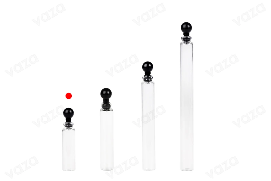 Γυάλινο φιαλίδιο 1 ml για tester αρωμάτων με πλαστικό καπάκι - 100 τμχ-εικόνα_σύνθεση