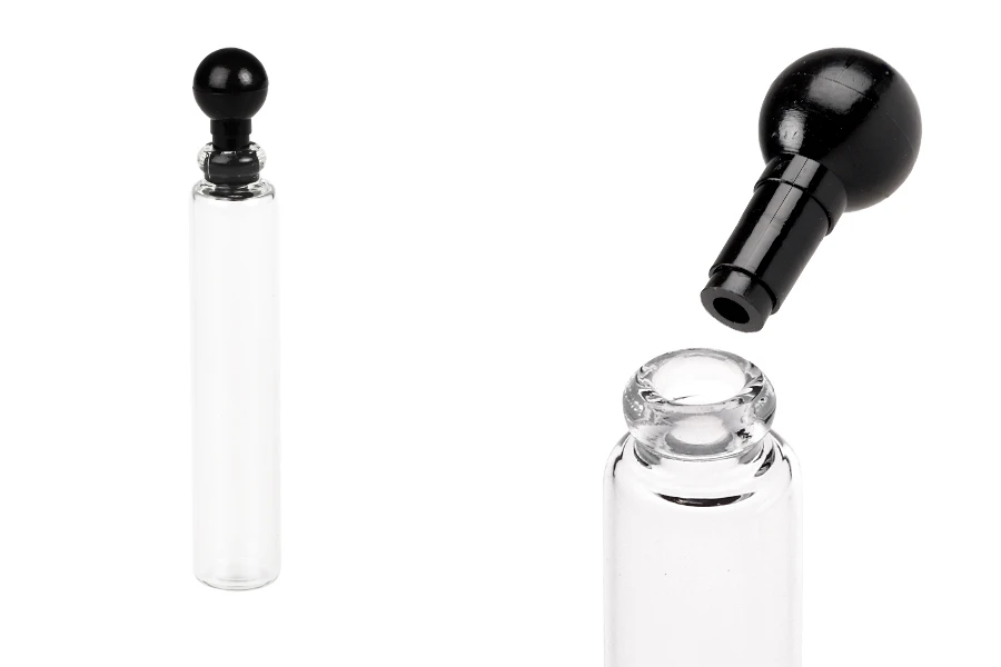 Γυάλινο φιαλίδιο 2 ml για tester αρωμάτων με πλαστικό καπάκι - 100 τμχ Γυάλινο φιαλίδιο 2 ml για tester αρωμάτων με πλαστικό καπάκι - 100 τμχ