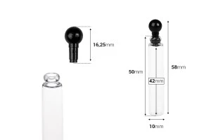 Glastesterflasche 2 ml mit Kunststoffverschluss - 100 Stk-2