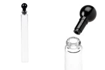 Γυάλινο φιαλίδιο 3 ml για tester αρωμάτων με πλαστικό καπάκι - 100 τμχ