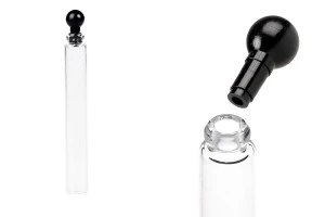 Glastesterflasche 3 ml mit Kunststoffverschluss - 100 Stk-1