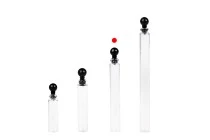 Γυάλινο φιαλίδιο 3 ml για tester αρωμάτων με πλαστικό καπάκι - 100 τμχ