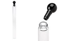 Γυάλινο φιαλίδιο 5 ml για tester αρωμάτων με πλαστικό καπάκι - 100 τμχ