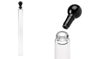 Glastesterflasche 5 ml mit Kunststoffverschluss - 100 Stk-1