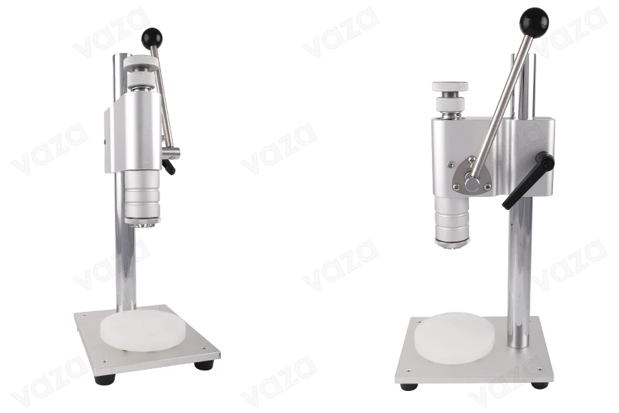 Mjet manual mbyllës për shishe parfumesh me mbyllje sigurie crimp 15 ose 20 mm (kërkohet përdorimi i mjeteve 1231-4-2-15 ose 1231-4-2). Mjet manual mbyllës për shishe parfumesh me mbyllje sigurie crimp 15 ose 20 mm (kërkohet përdorimi i mjeteve 1231-4-2-15 ose 1231-4-2).-imazh_produkt