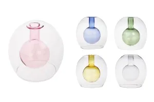 Doppelwandige Glasdiffusorflasche 65 ml (90x90 mm) aus mundgeblasenem Glas in verschiedenen Farben-1