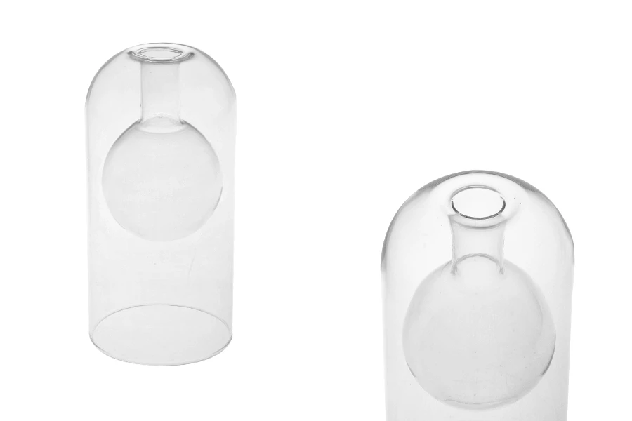 Γυάλινο δοχείο 170 ml δίχωρο (85x170 mm) από φυσητό γυαλί κατάλληλο για αρωματικό χώρου - διάφανο Γυάλινο δοχείο 170 ml δίχωρο (85x170 mm) από φυσητό γυαλί κατάλληλο για αρωματικό χώρου - διάφανο