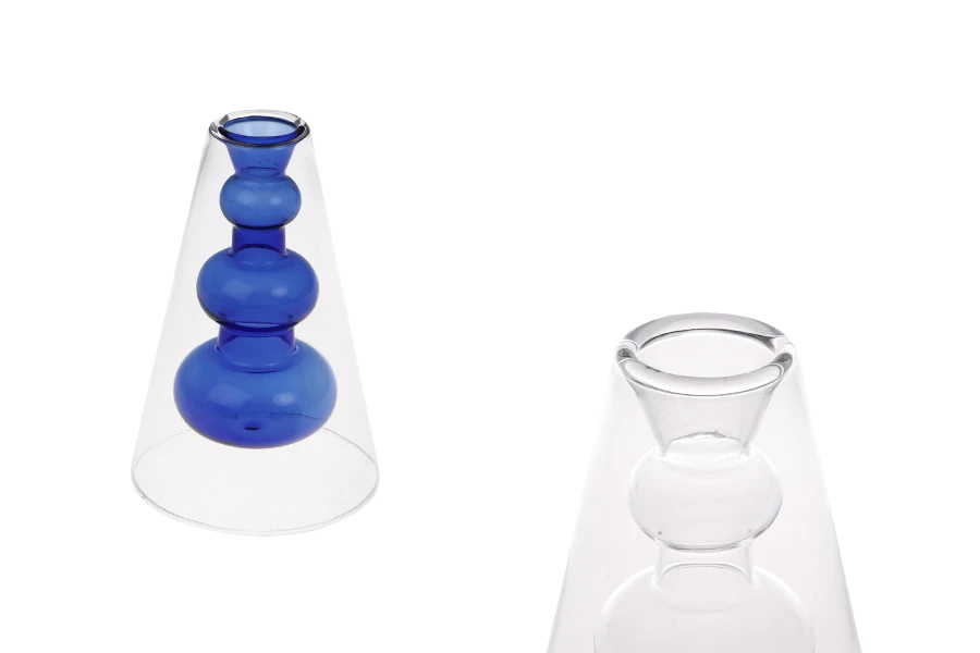 Doppelwandige Glasdiffusorflasche 90 ml (90x135 mm) aus mundgeblasenem Glas in verschiedenen Farben