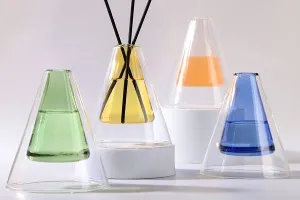 Bottiglia diffusore in vetro a doppia parete da 80 ml (92x105 mm) realizzato in vetro soffiato in vari colori-3