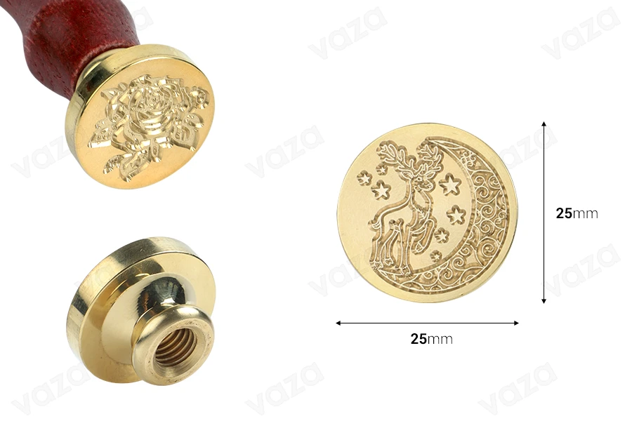 Sealing wax stamp 25 mm in various designs-εικόνα_διαστάσεις