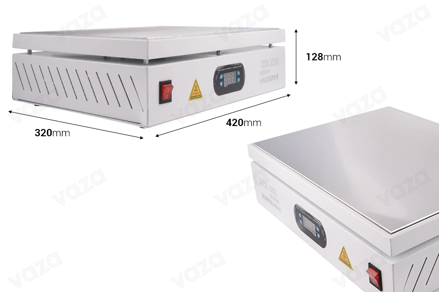Heat sealing and film sealing machine, tools included (ruler, pen, spatula, scraper)-image_dimensions