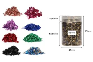 Metallic foil flakes 3g for candles and resin in various colors-2