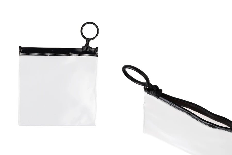 Ημιδιάφανο σακουλάκι (PVC) 100x100 mm με μαύρο φερμουάρ (zip) - 12 τμχ Ημιδιάφανο σακουλάκι (PVC) 100x100 mm με μαύρο φερμουάρ (zip) - 12 τμχ