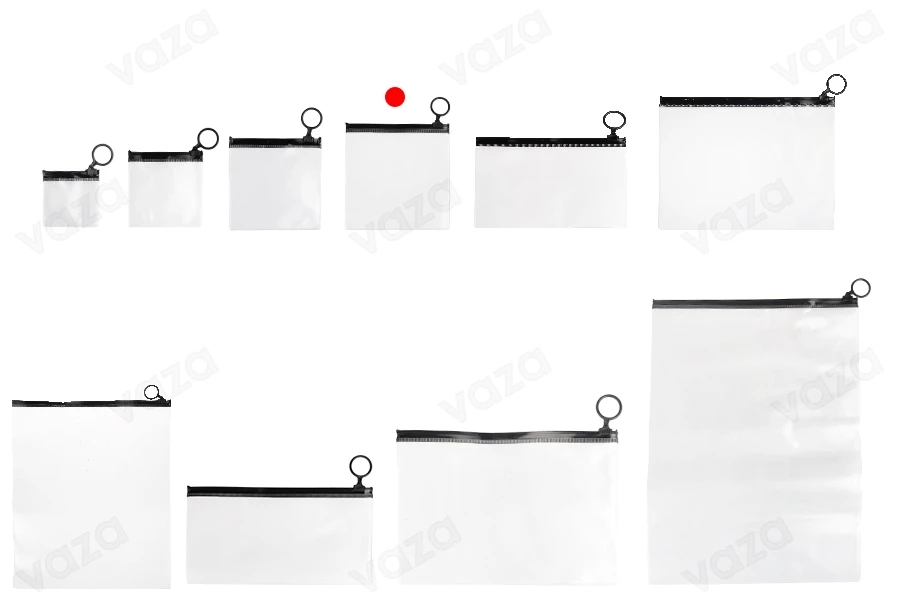 Ημιδιάφανο σακουλάκι (PVC) 120x120 mm με μαύρο φερμουάρ (zip) - 12 τμχ Ημιδιάφανο σακουλάκι (PVC) 120x120 mm με μαύρο φερμουάρ (zip) - 12 τμχ-εικόνα_σύνθεση