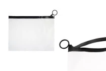 Durchsichtige Beutel (PVC) 200x150 mm mit schwarzem Zip-Verschluss - 12 Stück Durchsichtige Beutel (PVC) 200x150 mm mit schwarzem Zip-Verschluss - 12 Stück