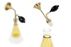 Flacon d'échantillonnage de parfum avec vaporisateur poire courte noire-1