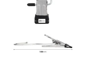 Μεταλλικός γάντζος με κλιπ με μαύρη λαβή 108x23 mm-2